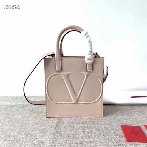 VALENTINO Tote de piel original V2022 rosa claro