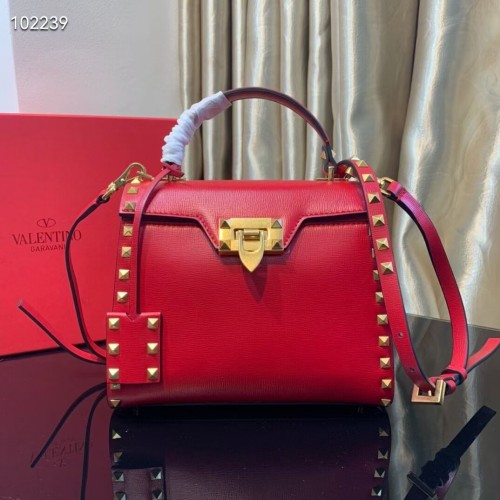 VALENTINO Bolso tote original de piel V4071A rojo