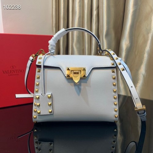 VALENTINO Bolso tote original de piel V4071A blanco