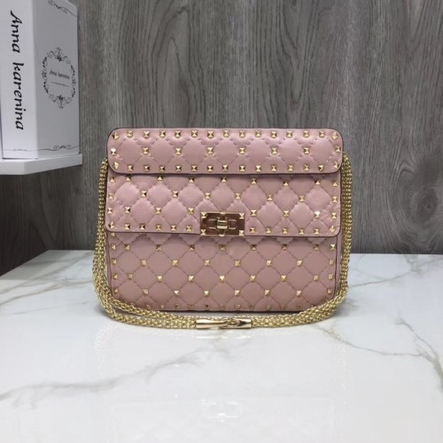 VALENTINO Bolso bandolera de piel acolchada 45276 rosa