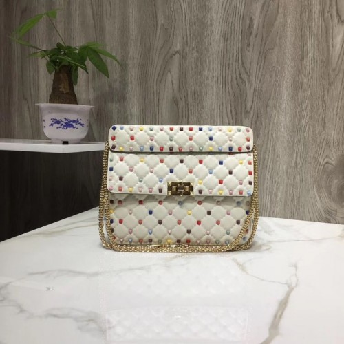VALENTINO Bolso bandolera de piel acolchada 45276 blanco