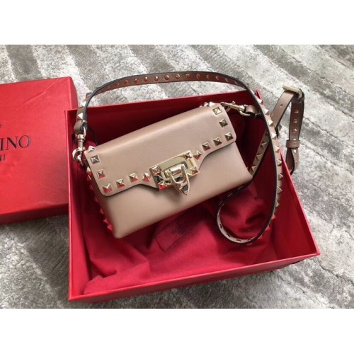 VALENTINO Bandolera Rockstud de piel 04235 albaricoque