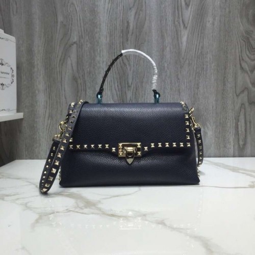 VALENTINO Bolso tote Rockstud de piel V0094 negro