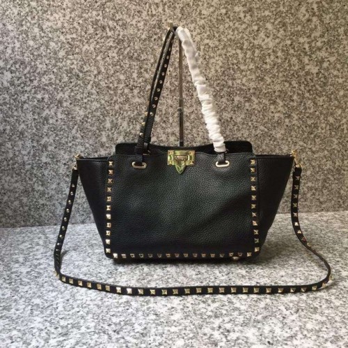 VALENTINO Bolso tote mediano Rockstud 0972 negro