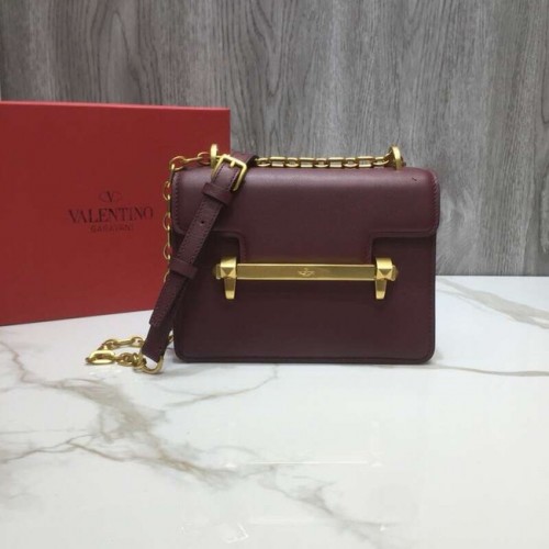 VALENTINO Uptown bolso de hombro 3196 rojo oscuro