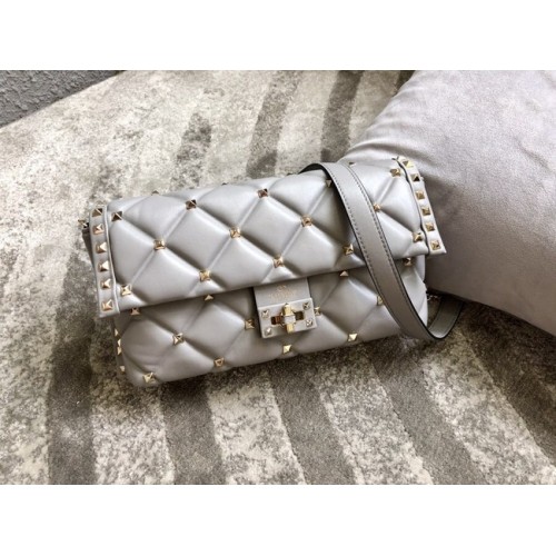 VALENTINO VLOCK Original bandolera en piel 0053 gris