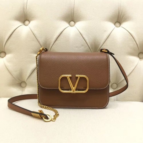 VALENTINO VLOCK Bolso bandolera de cuero original 0905 marrón