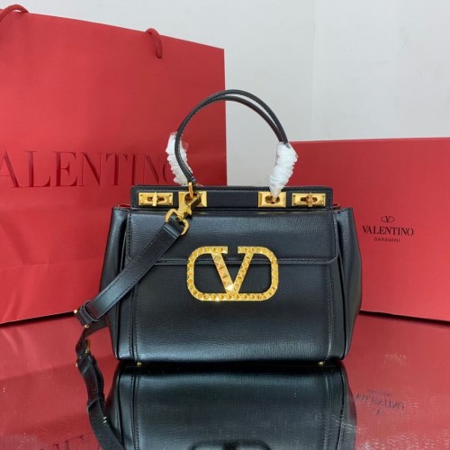 VALENTINO bolso de piel de becerro V0754 NEGRO