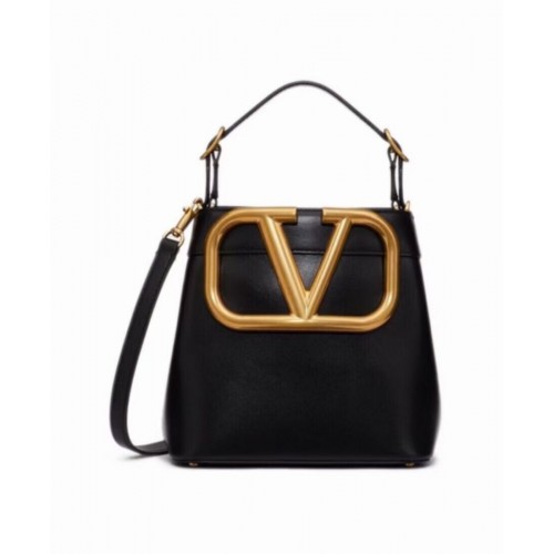 VALENTINO bolso de piel de becerro V0754 negro
