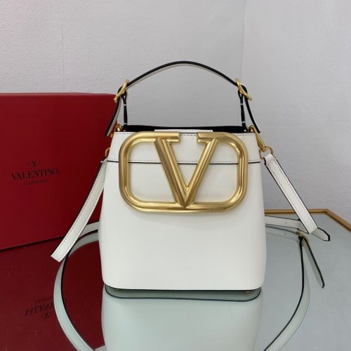 VALENTINO bolso de piel de becerro V0754 blanco
