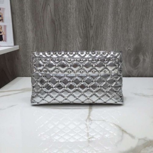 VALENTINO embrague de cuero 0125 plata