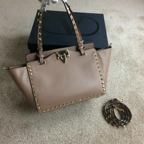 Bolso tote Valentino Garavani Rockstud mini Cuero Original VG1916 Beige