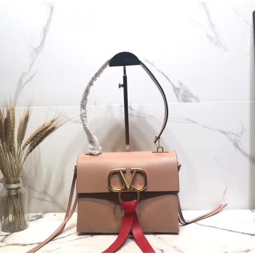 Valentino Garavani VRING Bolso bandolera pequeño de piel 00843 albaricoque