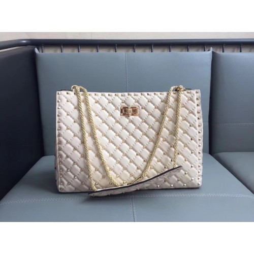 Bolso de compras Valentino Starry Series Original piel de oveja 0346 blanquecino