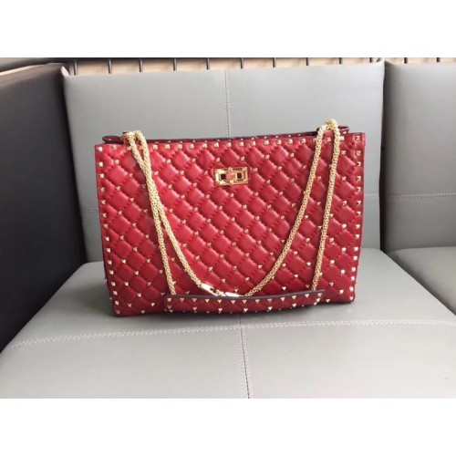 Bolso de compras Valentino Starry Series Original piel de oveja 0346 rojo