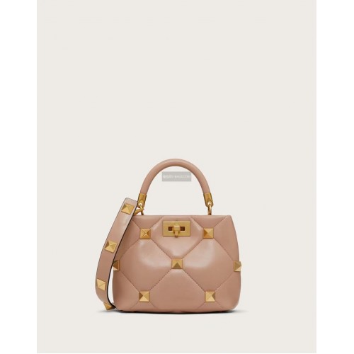 Valentino mediano Garavani Roman Stud V1198 rosa