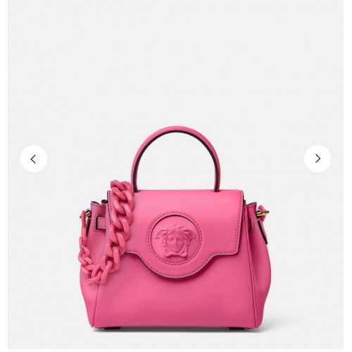 Bolso tote de piel Versace 17455 rosa