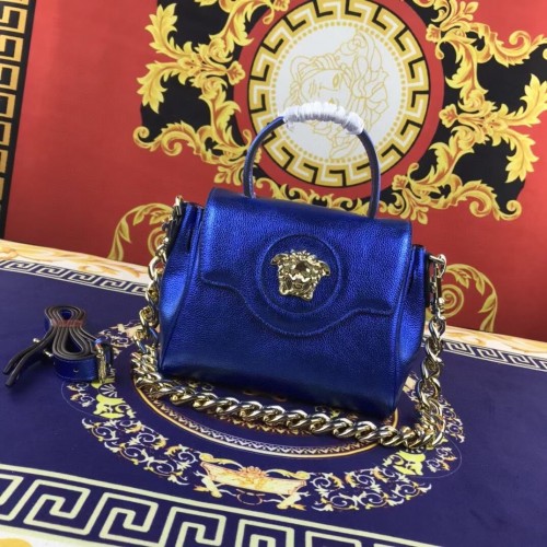 Versace Original Bolso de piel de becerro FS1040 azul