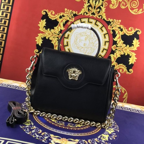 Versace Original bolso mediano de piel de becerro FS1041 negro