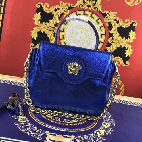 Versace Original bolso mediano de piel de becerro FS1041 azul