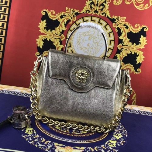 Versace Original bolso mediano de piel de becerro FS1041 dorado