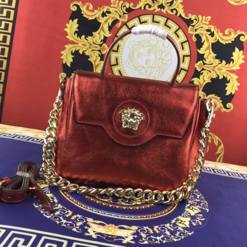 Bolso Versace Original mediano en piel de becerro FS1041 rojo