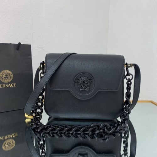 Versace Original bolso mediano de piel de becerro FS1067A negro