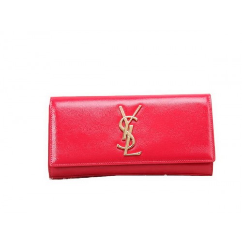 YSL Classic Monogramme Clutch Bag Charol Y8909 Rojo