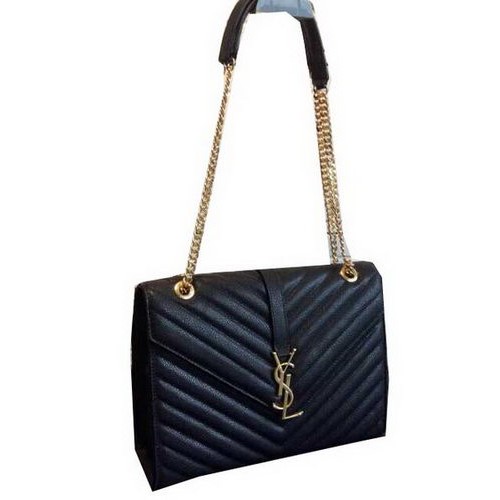 YSL Classic Monogramme Flap Bag Cannage Pattern 311224 Negro