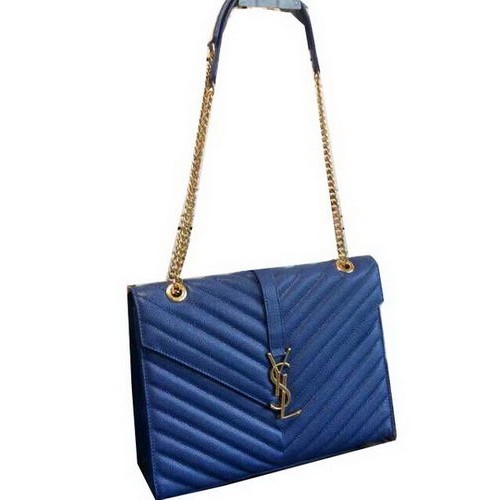 YSL Classic Monogramme Flap Bag Cannage Pattern 311224 Azul