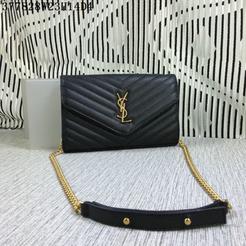 YSL Classic Monogramme Flap Bag Cannage Pattern Y377828L Negro