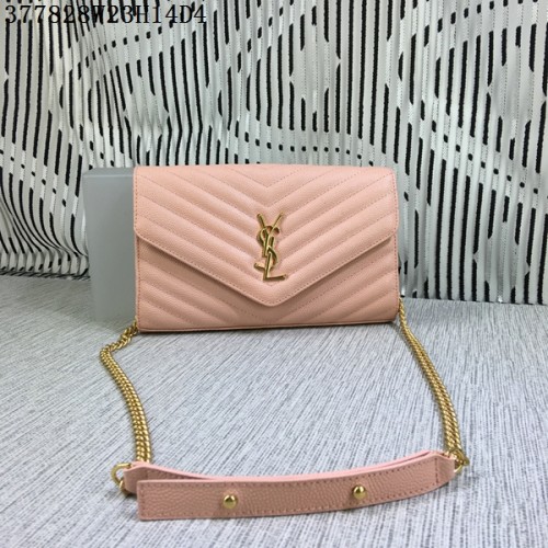 YSL Classic Monogramme Flap Bag Cannage Pattern Y377828L Rosa