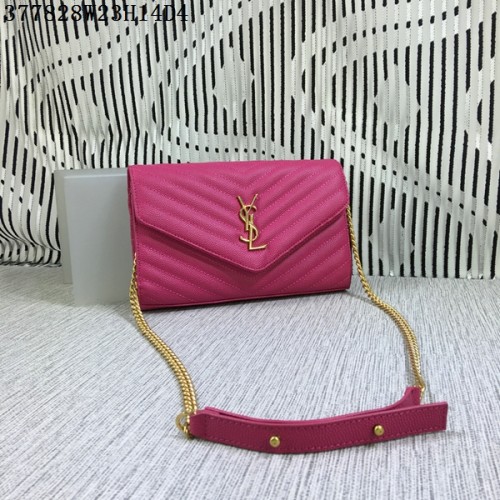YSL Classic Monogramme Flap Bag Cannage Pattern Y377828L Rosa