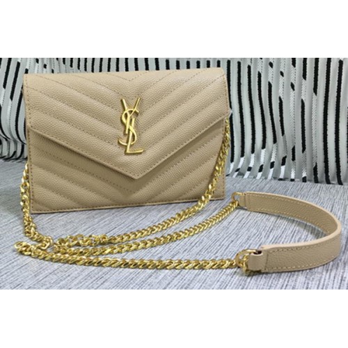 YSL Classic Monogramme Flap Bag Cannage Pattern Y377828S Albaricoque