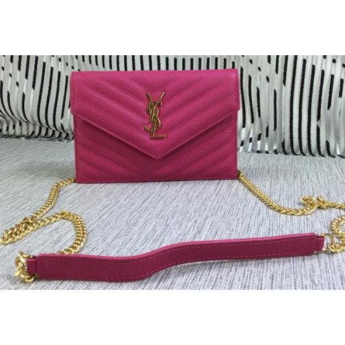 YSL Classic Monogramme Flap Bag Cannage Pattern Y377828S Rosa