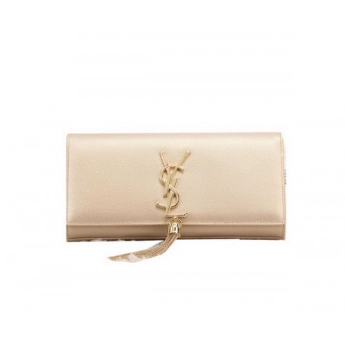YSL Classic Monogramme Tassel Charol Clutch Bag Y8908 Oro