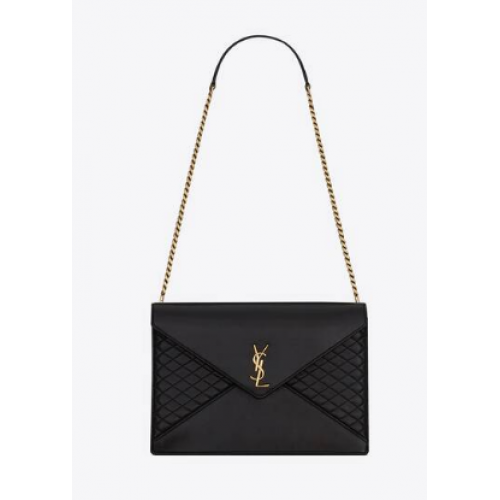YSL BOLSO GABY CON CADENA EN PIEL DE CORDERO VINTAGE 668864 negro