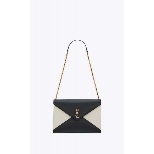 YSL BOLSO GABY CON CADENA EN PIEL DE CORDERO VINTAGE 668864 black&white