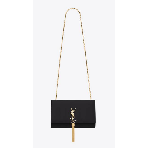 YSL KATE MEDIANO CON BORLA EN PIEL LISA 354119C negro
