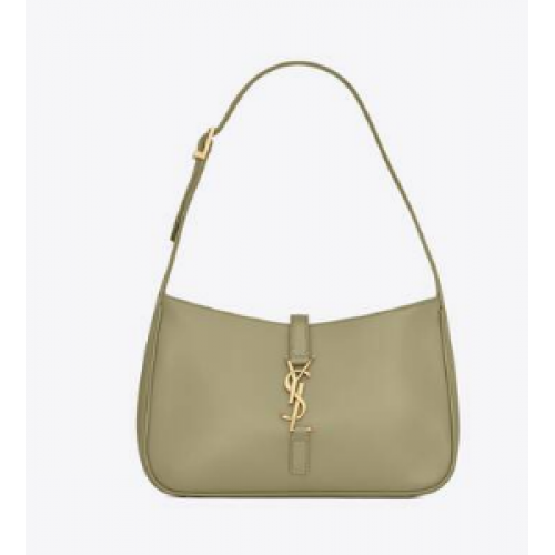 BOLSO HOBO YSL LE 5 A 7 EN PIEL LISA Y687228 PISTACHE