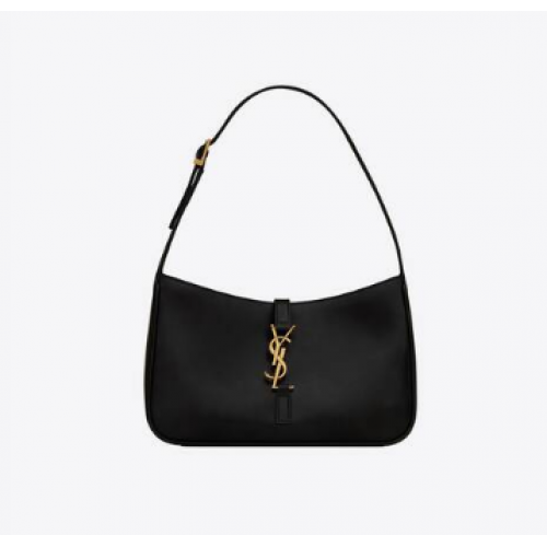 BOLSO HOBO YSL LE 5 A 7 DE PIEL LISA Y687228 negro