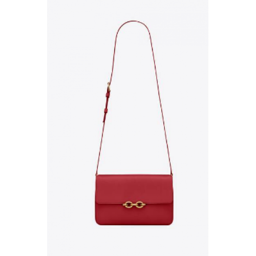 CARTERA YSL LE MAILLON DE PIEL LISA 6497952 rojo