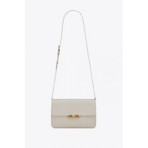 CARTERA YSL LE MAILLON DE PIEL LISA 6497952 blanco