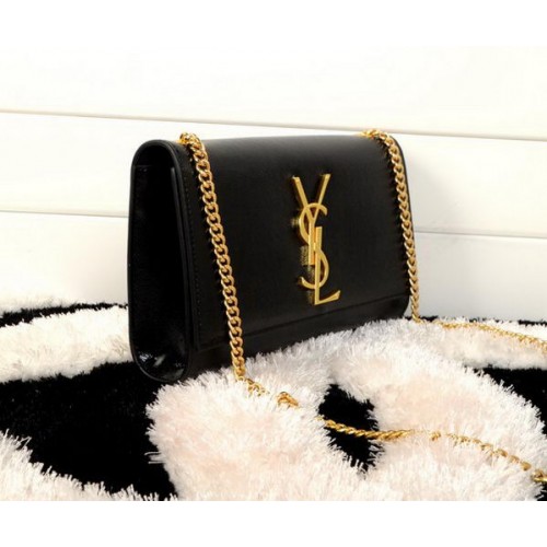YSL Monogramme Cross-body Shoulder Bag Cannage Pattern Y311218 Negro