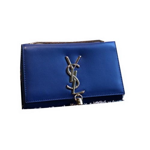 YSL Monogramme Bandolera Bandolera Cuero Liso Y311218 Azul
