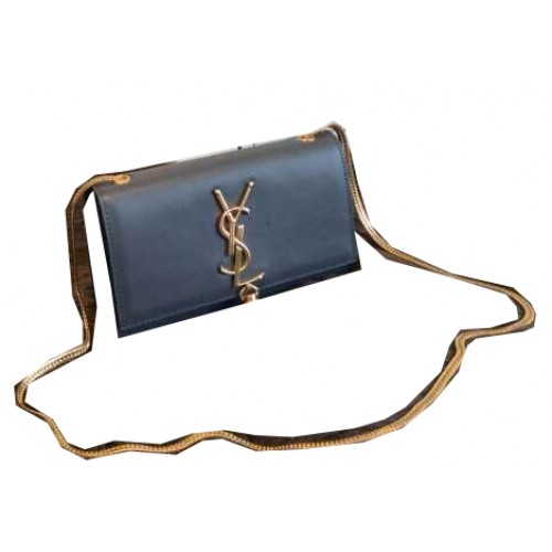 YSL Monogramme Bandolera Bandolera Cuero Liso Y311218 Gris