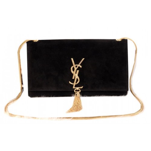 YSL Monogramme Cross-body Bandolera Suede Leather Y311214 Negro