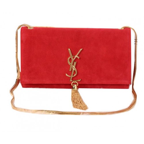 YSL Monogramme Cross-body Bandolera Suede Leather Y311214 Rojo