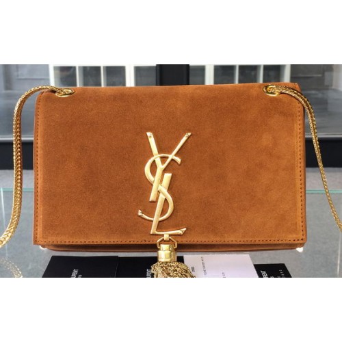 YSL Monogramme Cross-body Bolsos de hombro Gamuza 311218 Trigo
