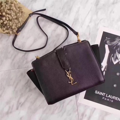 Yves Saint Laurent 2017 Bolso De Hombro De Piel De Becerro Y8021 Negro